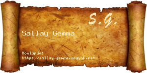 Sallay Gemma névjegykártya